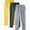 Mens Pants Yellow, variant on 3 Pack Mens Sweatpants with Pockets and Drawstring Elastic Waist Pants Athletic Workout Casual Solid Color Straight Leg Multipack Joggers Pant