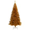 thumbnail image 2 of vidaXL Artificial Pre-lit Christmas Tree with Ball Set Gold 180 cm PET, 2 of 5