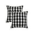 thumbnail image 7 of Bohogeo Check Pom Throw Pillow Covers for Couch, farmhouse Plaid Pillow Cases for Living room sofa, 18 x 18 Inches, Black and White,Set of 2, 7 of 7