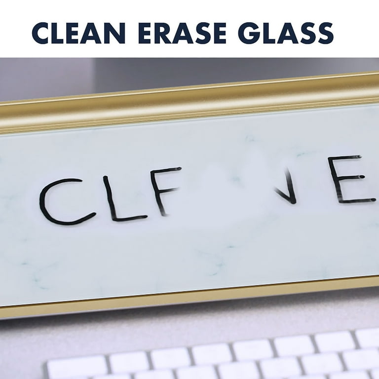 Quartet® Glass Dry Erase Desktop Computer Pad, 18 x 6, Marble Surface