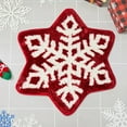 thumbnail image 5 of kladzum Snowflake Christmas Rug 23.6" Round Decorative Floor Mats Nonslip Rocking Chair Rugs Living Room Bedroom Bedside Small Carpet for Holiday Party Decor, 5 of 6