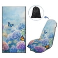 thumbnail image 5 of Xixirimido Colorful Hydrangea Butterfly Print Universal Car Towel Seat Cover for Post Gym Workout Swimming Running Soft Breathable Automotive Front Seat Protector Car Accessories, 5 of 8