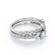 thumbnail image 3 of JeenMata Anillo de Bodas de 1,75 Quilates con Diseño Art Déco de Moissanita de Forma Redonda con Filigrana Milgrain y Siete Piedras Engastado en Oro Blanco de 18 K sobre Plata, 3 of 6