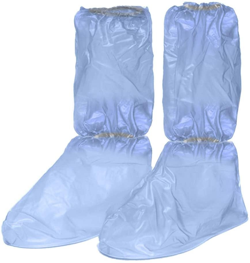 Polypropylene Laminated Shoe Covers. Pack of 50 Disposable Shoe Covers 18" Tall Blue XLarge