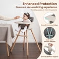 thumbnail image 5 of ELLEGNT 6-in-1 Baby High Chair, Feeding Chair, Convertible Highchair with 5-Point Harness, Removable Tray & PU Cushion for Babies and Toddlers in Gray, 5 of 8