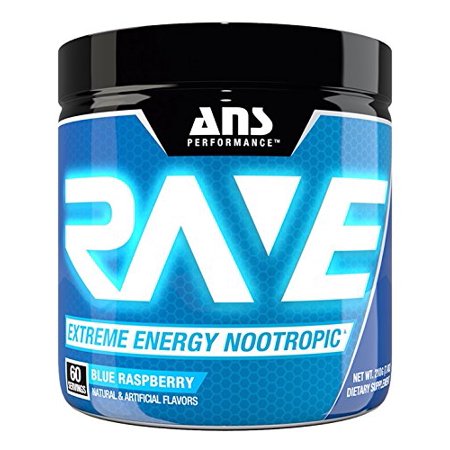 Ans Performance Rave 60 Servings Sports Supplement, 0.3 Kg, Blue Raspberry