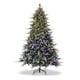 thumbnail image 1 of Árbol de Navidad Artificial Nevado – Ramas Densas y Piñas Decorativas – 300 Luces LED Cálidas (8 Modos) – Expansión Automática y Base Metálica Plegable – Incluye Guantes – Para Hogar, 1 of 8