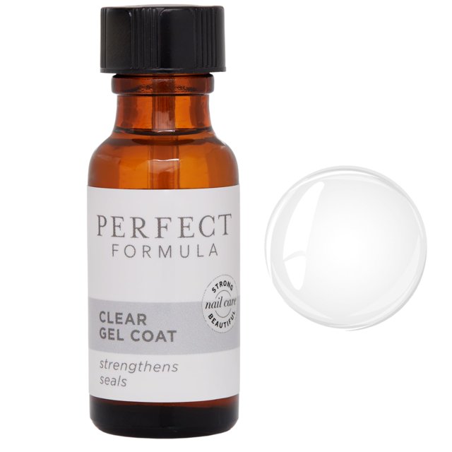 Perfect Formula Clear Gel Coat - Fortalecedor de uñas Tratamiento de queratina para uñas Esmalte de uñas transparente - Fortalecedor de uñas para uñas dañadas - Hecho en los EE. UU. .60 fl oz.
