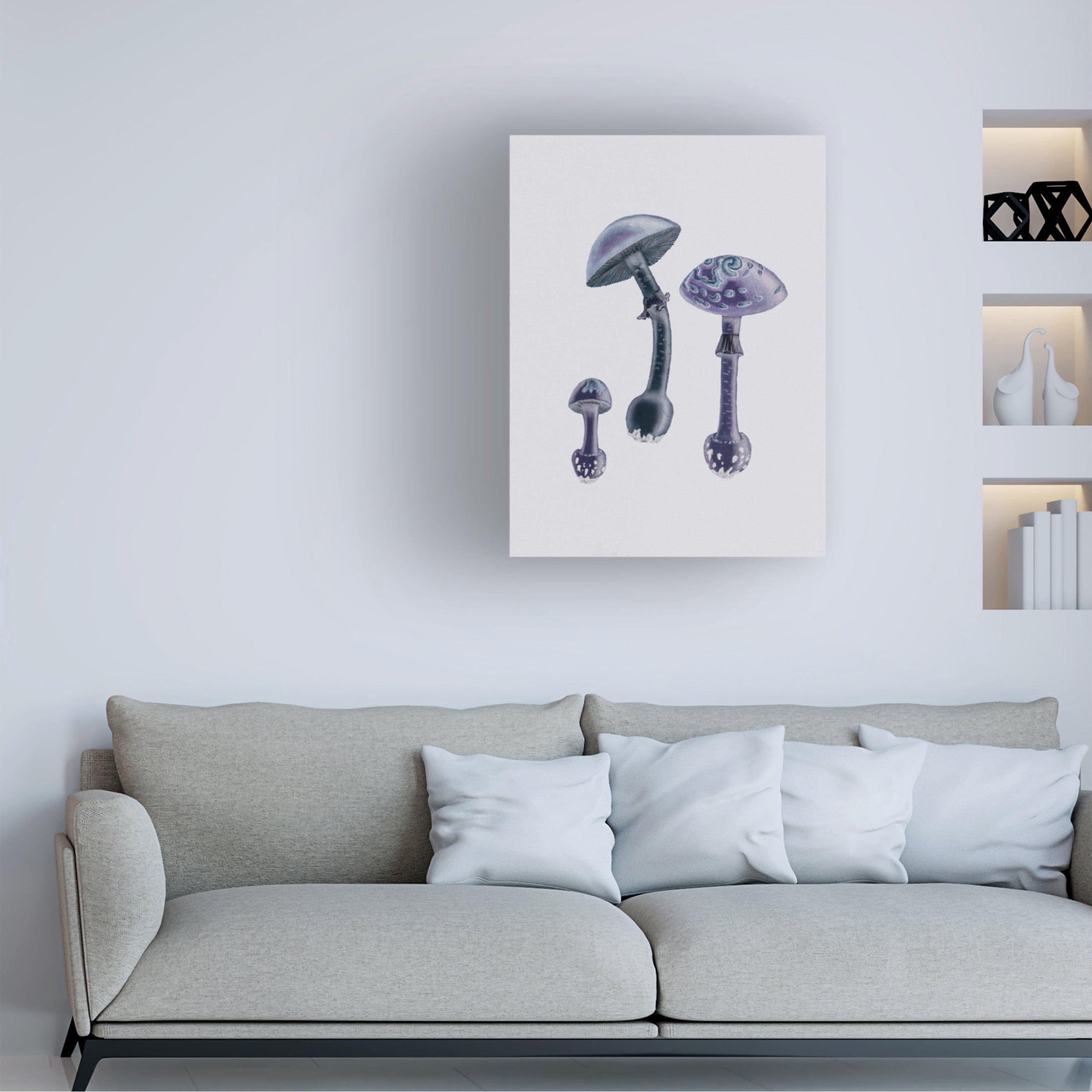 Trademark Fine Art Pictufy   Amanita Muscaria  White Backgound Purple Canvas Wall Art