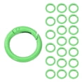 thumbnail image 1 of Uxcell 24 Pcs Trigger Spring O Rings, 0.6 Inch Round Snap Clip Small Welded Multi-Purpose Metal Rings, Light Green, 1 of 6