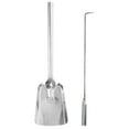 thumbnail image 1 of Long Foyer Ensemble d'Outils Pinces à Cheminée pour Camping Intérieur Extérieur Argent, 1 of 9