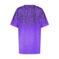thumbnail image 4 of UoCefik Plus Size Tops for Women Summer Floral Print Tunic Spring Tops V Neck Short Sleeve Shirts Dressy Casual Blouse Purple L, 4 of 5