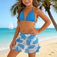 thumbnail image 3 of MEZZALL Children Girls Two Piece Swimwear Bikini With Mesh Cover Up Rash Guard Swimsuits For Youth Fashionable Summer Flower Print Beachwear, 3 of 5