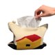 thumbnail image 2 of Caja de pañuelos de tela tejida, bolsa de almacenamiento de pañuelos, dispensador de servilletas de hilo de algodón para coche, sala de estar, amarillo y rojo, 2 of 13