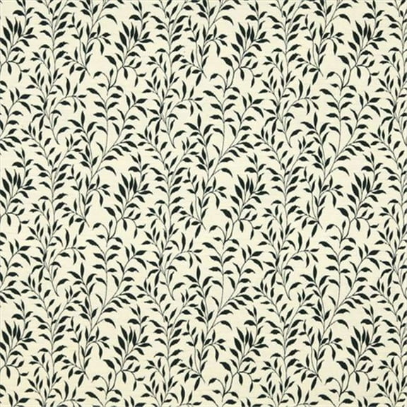 Designer Fabrics F409 54 in. Wide Black And Beige Floral Matelasse Reversible Upholstery Fabric