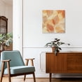 thumbnail image 3 of Framed Canvas Wall Art for Living Room Orange Transparent Leaves Wall Decor, Ombre Leaf Veins Aesthetic Paintings for Bedroom Office Kitchen Bathroom, Ready to Hang Artwork Wall Pictures 8x8 Inch, 3 of 9