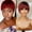 #OTREDWINE, variant on Pixie Cut Wigs for Black Women Short Pixie Wig Hairstyles Layered Cut Straight wig with Air Bang Non Lace Front Wig - Sexy01 (Color 1B)