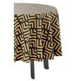 thumbnail image 3 of Vargottam Indoor/OutdoorRoundTablecloth 58 InchRoundTablecloth Waterproof PatioTableCloths,Spring/SummerTableCovers For Backyard CircularTable/Bbqs/Picnic -Beige & Black, 3 of 8