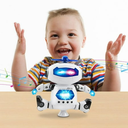 Dancing Robot -Electronic Walking Spinning Musical and Colorful Flashing Lights Fun Chirstmas Toy Gift For Kids Boys Girls Toddlers