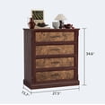 thumbnail image 5 of EastVita 4 Drawer Dresser for Bedroom Farmhouse Tall Chest of Drawers with Metal Handles Rustic Wooden Dresser for Living Room Hallway, 5 of 7