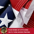 thumbnail image 2 of American Flag 2.5x4 ft Outdoor, Heavy Duty 210D Small Nylon US Flag, Strongest Longest Lasting with Embroidered Stars/Sewn Stripes/Brass Grommets, 2 of 6