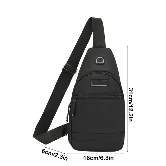 Qiweii Crossbody Sling Bag Men Women, Casual Shoulder Backpack, Chest Daypack Satchel for Hiking Travel Waterproof, Anti-Theft, Anti Robbery, One Shoulder Diagonals Bag Men Bag