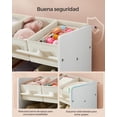 thumbnail image 4 of SONGMICS Estantería Infantil para Juguetes, Organizador Infantil para Libros, 29.5 x 62.5 x 60 cm, Gran Capacidad, 9 Cajas de Almacenamiento no Tejidas, Blanco Nube MGKR033W10, 4 of 6