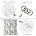 thumbnail image 3 of Vintage Spring Floral Shower Curtain Set - 72" x 78" Washable Bathtub Curtain with 12 Hooks, Farmhouse Flowers Watercolor Waterproof Fabric Stall Shower Curtains for Bathroom/Bathtub Décor, 3 of 6