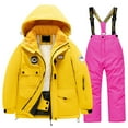 thumbnail image 2 of Hwmodou Toddler Girl Clothes Sets Childrens Ski Suit Multi Pocket Jacket Pants Kid Winter Windbroof Snowboarding Winter Warm Snow Suits Unisex Everyday Wear, 2 of 9