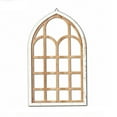 thumbnail image 3 of Espejo de ventana arqueado, decoración de pared, espejo de ventana con marco de madera moderno, decorativo Marrón, 3 of 6