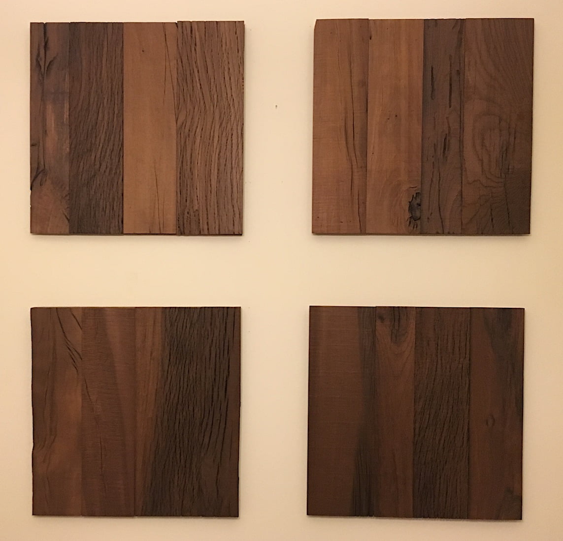 3d Holey Wood 16 In X Reclaimed Home Decoration Panels Wall Art Set Of 4