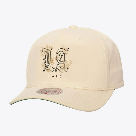 Unisex Mitchell & Ness Cream LAFC Playmaker Pro Pinch Snapback Hat