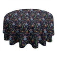 thumbnail image 4 of Dark Blue Christmas Nutcracker Pattern Round Tablecloth 60"x60",Wrinkle Wipeable Table Cloth for Kitchen Dining Room Picnic Patio Party, 4 of 6