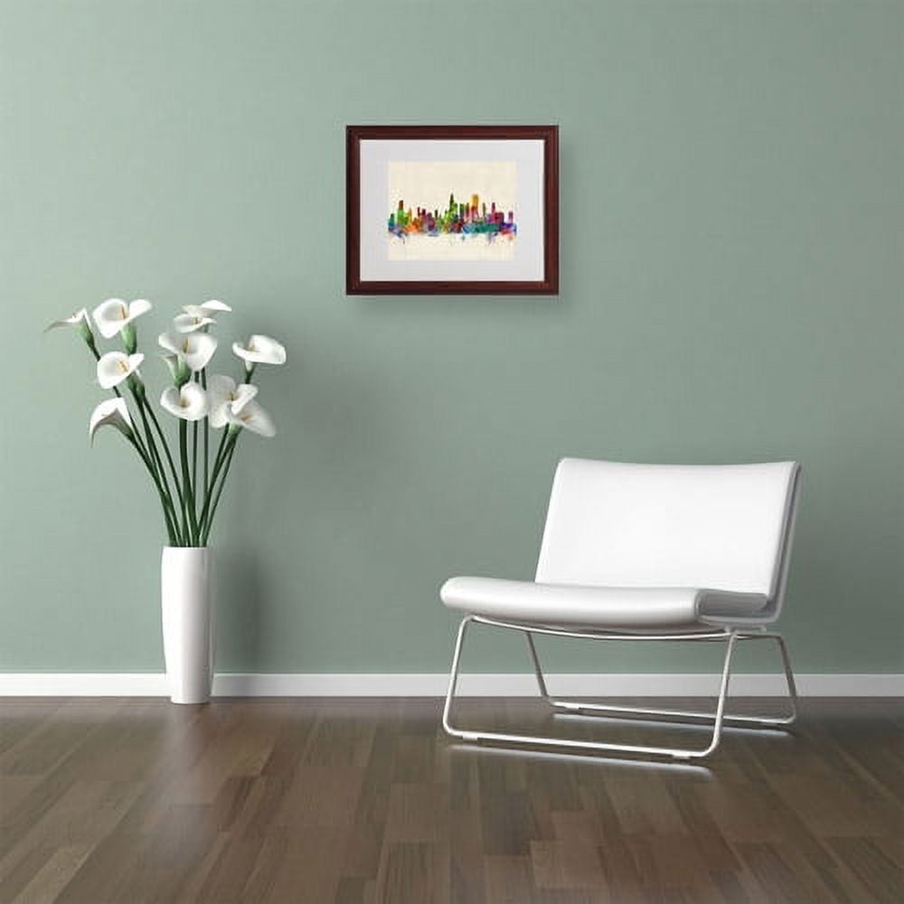 Trademark Fine Art "Chicago, Illinois" Canvas Art by Michael Tompsett, Wood Frame