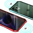 thumbnail image 4 of iPhone 11 Pro 5.8" Case with Screen Protector, Allytech Metal Frame Front and Back Tempered Glass Full Screen Coverage Shockproof Wireless Charging Support Case Cover for Apple iPhone 11 Pro,Red, 4 of 6