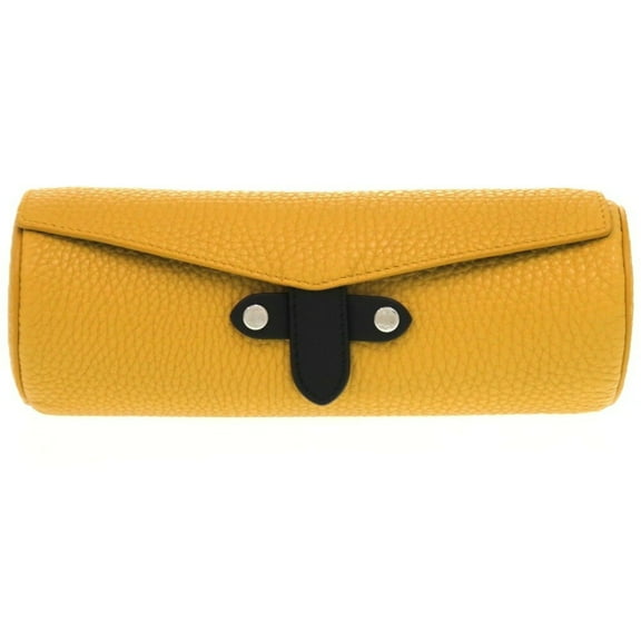 Pre-Owned Fendi leather pouch with yellow watch case, 0659FENDI (Good)