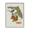 thumbnail image 3 of Stupell Industries Florida State Mockingbird Detailed Orange Blossom Pattern Graphic Art Gray Framed Art Print Wall Art, Design by Valentina Harper, 3 of 5