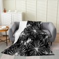 thumbnail image 1 of Erosebridal Minimalism Flannel Blanket, Abstract Sherpa Throw, Ink Watercolor Decor, 1 of 7