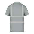 thumbnail image 4 of FAVIPT High Visibility Shirt for Men Short Sleeve Reflective Safety T Shirts Construction Tops Quick Dry Lapel Buttons Summer Work Shirts 2025 Gray,XL, 4 of 4