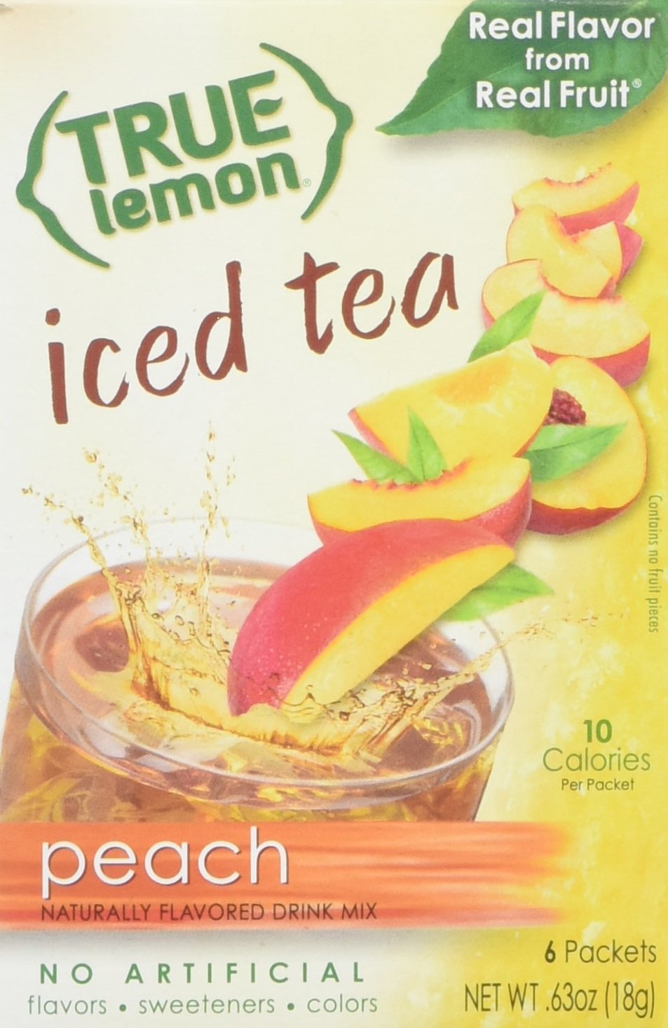 PEACH ICED TEA MIX by TRUE LEMON Instant Powdered Drink Packets That