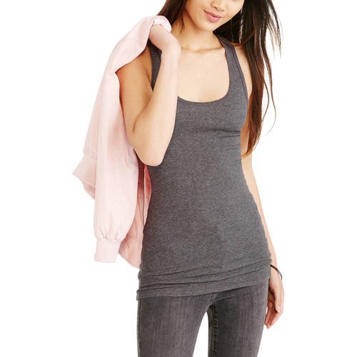 No Boundaries Juniors' Racerback Ribbed Tank