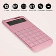 thumbnail image 3 of Calculadora básica estándar de 12 dígitos para escritorio con pantalla LCD grande para oficina, escuela, hogar y negocios, diseño moderno - Rosa, 3 of 4