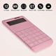 thumbnail image 3 of Calculadora básica estándar de 12 dígitos para escritorio con pantalla LCD grande para oficina, escuela, hogar y negocios, diseño moderno - Rosa, 3 of 4