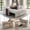 Beige, variant on LLappuil Loveseat Sofa, Pull Out Sofa Bed Queen Size, Corduroy Sofa Couch with 360° Swivel Tabletop, USB Charging Port, Cup Holder for Living Room Beige