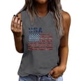 thumbnail image 2 of Goodtrade8 Summer Tank Tops for Women July 4th Casual Pullover Sleeveless Shirts Red White and Blue Patriotic American Flag Crew Neck Womens Tanks Lightweight, 2 of 4