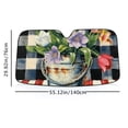 thumbnail image 4 of Awypu Flowers Car Sun Shade Windshield Funny Windshield Sun Shade for Vehicle SUV Truck Protector 55.12*29.92 in, 4 of 7