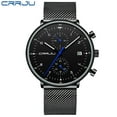 thumbnail image 2 of Mens Watch Crrju Luxury Top Brand Men Stainless Steel Wristwatch Men's Military Waterproof Date Quartz Watches Relogio Masculino - Quartz Wristwatches, 2 of 6