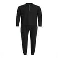 thumbnail image 3 of POINTERTECK Mens Long Sleeve Outfits Stand Collar Sweatshirt Top and Sweatpants Tracksuit Set, 3 of 9