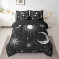 thumbnail image 2 of Feelyou Bohemian Moon Sun Bedding Comforter Set 7pcs for Kids, Black White Galaxy Sky Queen Bedding Sets, Dreamy Horoscope Reversible Queen Sheet Sets, Ultra Soft Bedroom Decor, 2 of 8
