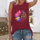 thumbnail image 2 of Playeras,Blusas y Tops,Ropa para Mujer Damas Camisetas Mujeres Activewear Tank Tops sin mangas Yoga Workout Tank Tops Loose Fit Running ejercicio gráfico camiseta (Wine, S), 2 of 4